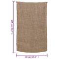 vidaXL Jutové vrecia 30 ks 60x105 cm 100 % juta 220 gsm