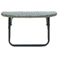 vidaXL Stolík na balkón sivý 60x60x40 cm polyratanový