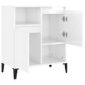 vidaXL Komoda vysoký lesk biela 60x35x70 cm spracované drevo