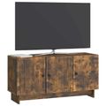 vidaXL TV skrinka 99 x 34,5 x 50 cm Dymový dub Kompozitné drevo