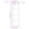 vidaXL Posuvné dvere s kovaním čierne 76x205 cm tvrdené sklo