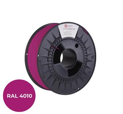 Tlačová struna (filament) C-TECH PREMIUM LINE, PETG, telekomunikačná fialová, RAL4010, 1,75mm, 1kg