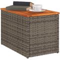 vidaXL Záhradné príručné stolíky 2 ks sivé 55x34x37 cm polyratan masív