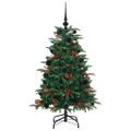 vidaXL Umelý vianočný stromček Zelená 120 cm PVC, kov a plast