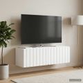 vidaXL Nástenná TV skrinka 98 x 31 x 30 cm Biela Kompozitné drevo