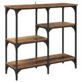vidaXL Konzolový stôl Staré drevo 80 x 29 x 75 cm Kompozitné drevo
