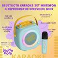 Bluetooth Karaoke set mikrofón a reproduktor KidsVoice Mint