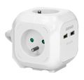 Predlžovací kábel kocka 4G ORNO OR-AE-13144/W, 4x 230V, 2x USB nabíjací, prívod 1,4m, biela Predlžovací kábel kocka 4G ORNO OR-AE-13144/W, 4x 230V, 2x USB nabíjací, prívod 1,4m, biela