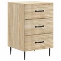 vidaXL Nočný stolík Dub sonoma 43 x 41 x 66,5 cm Kompozitné drevo