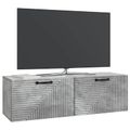 vidaXL Nástenná TV skrinka Nástenný Betónovo sivá 98 x 31 x 30 cm