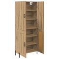 vidaXL Highboard Remeselný dub 69,5 x 34 x 180 cm Kompozitné drevo