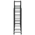 vidaXL Stojan na kvety s kolieskami 83x25x103,5 cm čierny železný