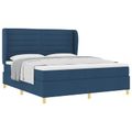 vidaXL Posteľ s pružinovým rámom s matracmi Modrá 200 x 180 cm látka