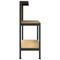 vidaXL Pracovný stôl Čierny 114 x 54 x 145 cm Spracované drevo a kov