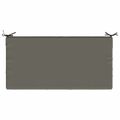 vidaXL Podložka na sedadlo SOEST 100% polyester Sivá 120 x 80 x 10 cm