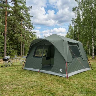 vidaXL Okamžitý stan so strechou Armádna zelená 365 x 380 x 200 cm