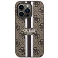 Guess Case for iPhone 14 Pro Max 6.7" GUHMP14XP4RPSW Brown Hard Case Magsafe 4G Printed Stripes