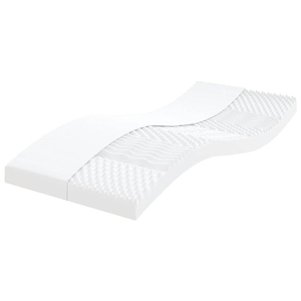 vidaXL Penový matrac biely 100x220 cm 7 zón tvrdosť 20 ILD
