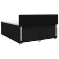 vidaXL Posteľ boxspring s matracom Čierna 200 x 200 cm Látka