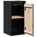 vidaXL Nástenné skrinky 2 ks čierne 30x30x60 cm masívna borovica