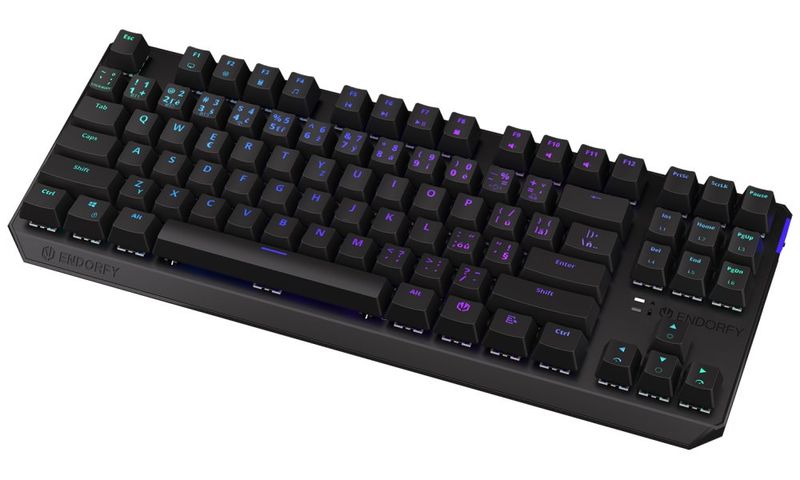 Endorfy herná klávesnica Thock TKL Wireless Red / RGB / red sw. / bezdrôtová / mechanická / CZ/SK layout / čierna Klávesnica, herná, bezdrôtová, mechanická, Red switche, CZ/SK layout, ARGB, čierna