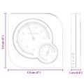 vidaXL Tepelný higrometer Biela 7,5 x 7,5 x 1,2 cm ABS