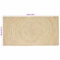 vidaXL Koberec do oblasti Biela 80 x 150 cm Juta