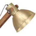 vidaXL Stojanová lampa mosadzná masívne mangovníkové drevo E27