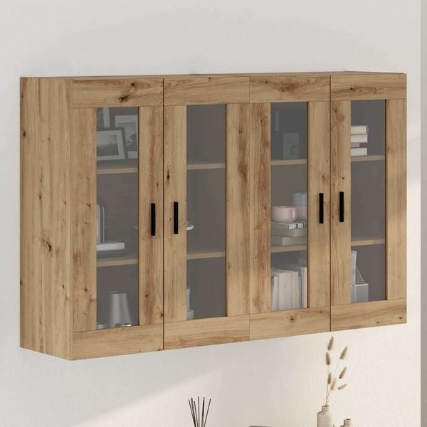 vidaXL Závesné skrinky 2 pcs dub artisan 69,5 x 34 x 90 cm