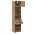 vidaXL Highboard Remeselný dub 50 x 42,5 x 225 cm Kompozitné drevo