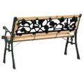 vidaXL Záhradná lavička s vankúšom Hnedá 116 x 54 x 73 cm drevo