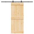 vidaXL Posuvné dvere NARVIK 85 x 210 cm (213,5 cm) Prírodná a čierna