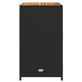 vidaXL Skrinkový Čierna 70 x 50 x 87 cm Polyester a Roly Rattan