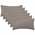 vidaXL Poťah na podložku 6 ks HOUTEN Svetlosivá 40 x 70 cm Bouclé