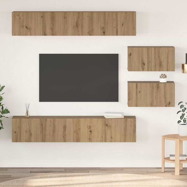 vidaXL Zostava TV skriniek 6 pcs Remeselný dub Kompozitné drevo