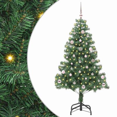 vidaXL Vianočný stromček s 150 LED-i so stojanom Zelená 150 cm PVC