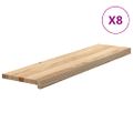 vidaXL Schodiskové stupne 8 ks 100x30x2 cm neošetrený dubový masív