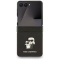 Karl Lagerfeld Saffiano Karl&Choupette Pin puzdro na Samsung Galaxy Z Flip7 čierna