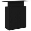 vidaXL Recepčný pult, čierny 100x40x104 cm, z technického dreva