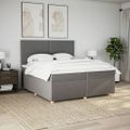 vidaXL Boxspring posteľ s matracom sivohnedý 200x200 cm látka