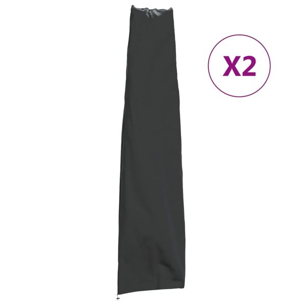 vidaXL Obaly na záhradný slnečník 2 ks 190x50/30 cm 420D oxford látka