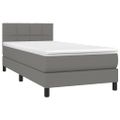 vidaXL Boxspring posteľ s matracom tmavosivá 90x200 cm látka