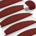 vidaXL Samolepiace schodové rohože 15 ks 80 x 28 x 3,5 cm Červená