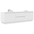 vidaXL TV skrinka s LED svetlami biela 160,5x41x50 cm