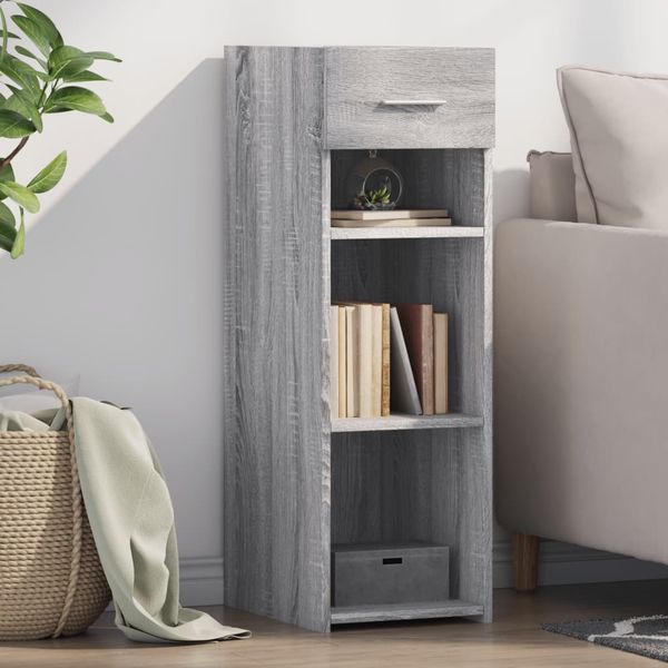 vidaXL Komoda sivý dub sonoma 30x42,5x93 cm kompozitné drevo