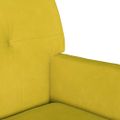 vidaXL Chesterfield lavica Žltá 112 x 65,5 x 75 cm Zamat