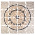 vidaXL Mozaikové dlaždice so vzorom slnečnice Viacfarebný 120 x 120 cm
