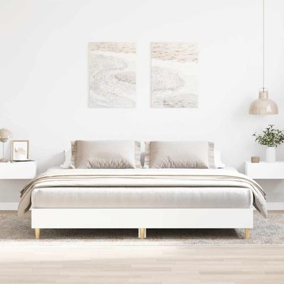 vidaXL Posteľný rám bez matraca biela 160x200 cm kompozitné drevo