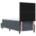 vidaXL Posteľ s pružinovým rámom Tmavo šedá 200 x 80 cm Zamat