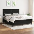 vidaXL Posteľný rám boxspring s matracom čierny 160x200 cm látka